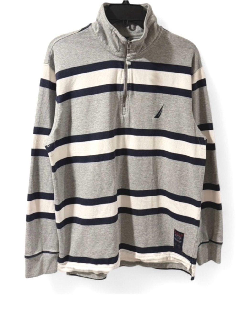 Y2K Nautica Striped Quarter-Zip Size Men’s Medium